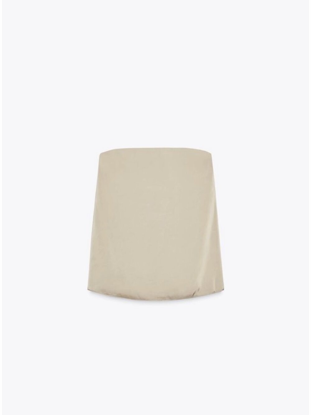 ZARA Satin Tube Top | Strapless Bandeau | Taupe Sage | NWT | Size M, L & XXL - Picture 5 of 10